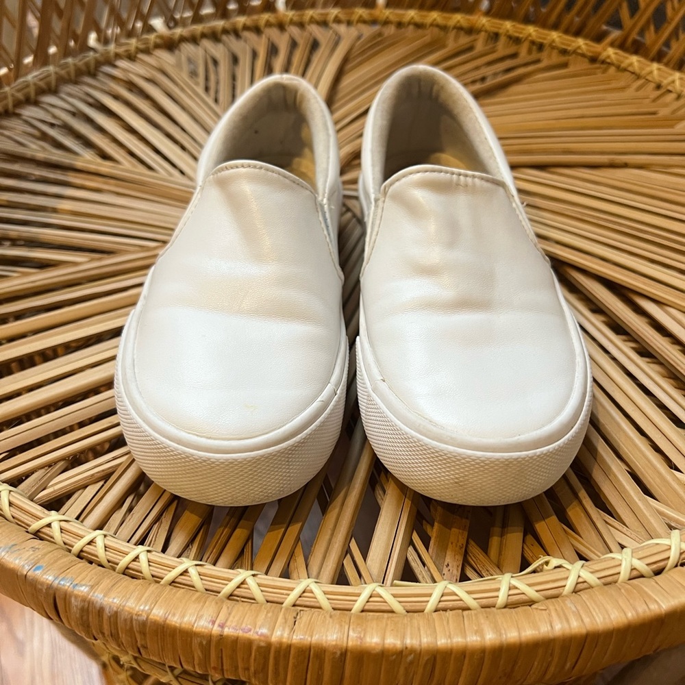 White slip on sneakers
